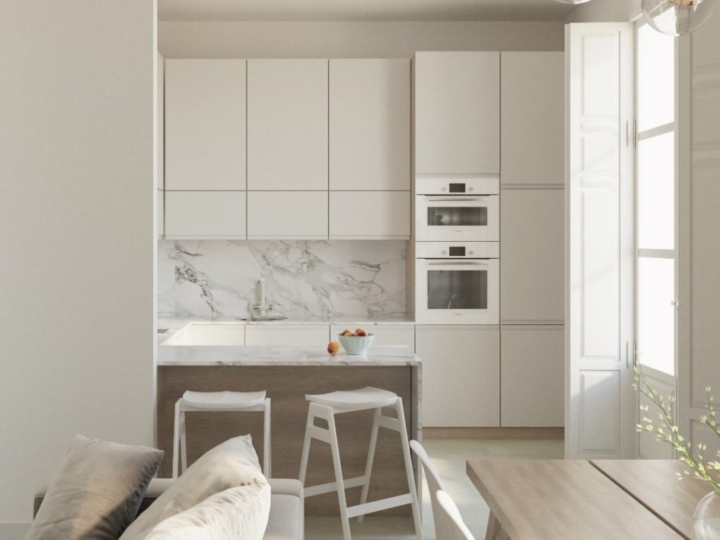 Estilo y funcionalidad: decorando apartamentos modernos 3 Cocina que combina estilo y funcionalidad. Apartamento moderno.