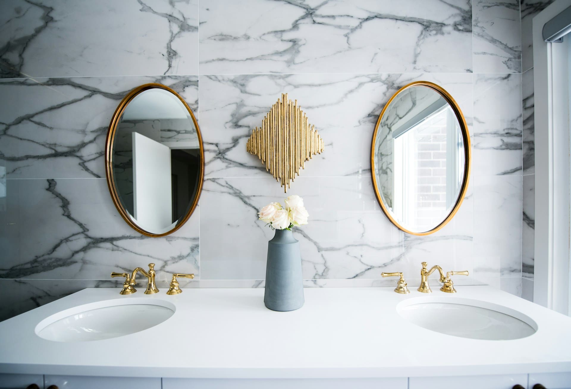marmol decoración baño