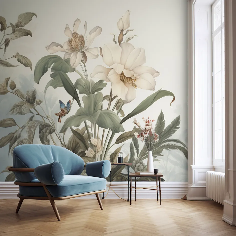 mural-botanico-sala-de-estar