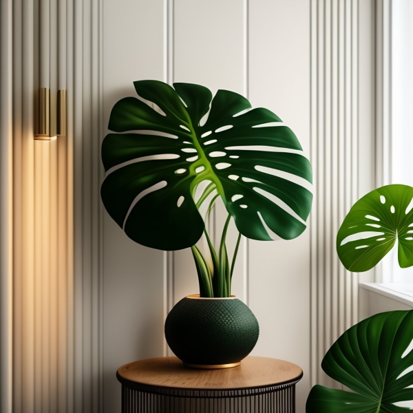 Uso de las plantas en la decoración interior 3 planta-monstera-deliciosa